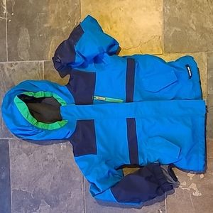 Lands End winter coat jacket blue waterproof snow ski